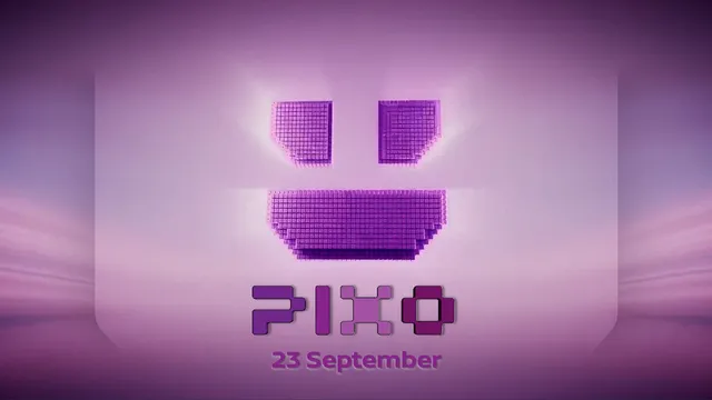 Teaser officiel de la Nissan Pixo, visage pixelisé souriant et date du 23 septembre