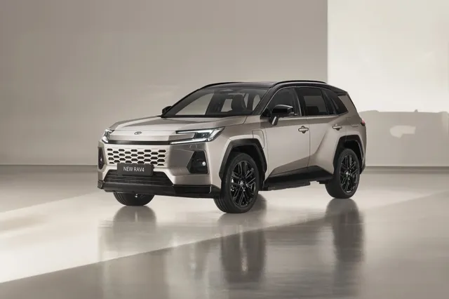 Le nouveau Toyota RAV4 2026 de sixième génération, vue trois quarts avant