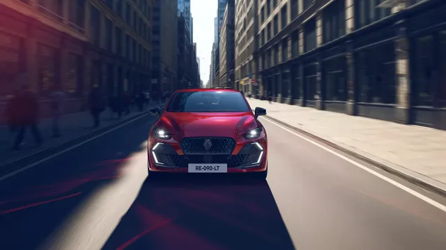 Nouvelle Renault Clio 6 rouge, vue de face