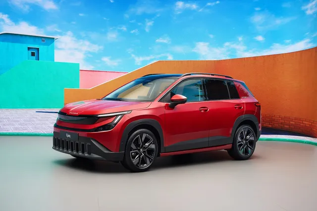 Škoda Epiq, le petit SUV urbain 100% électrique, vue trois-quarts avant