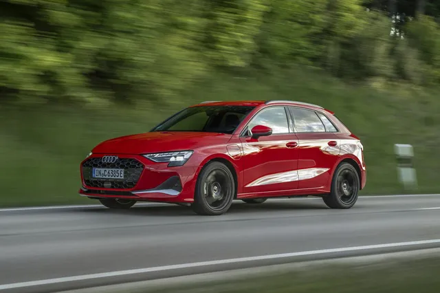 Audi A3 restylée 2026, compacte premium allemande, vue trois-quarts avant