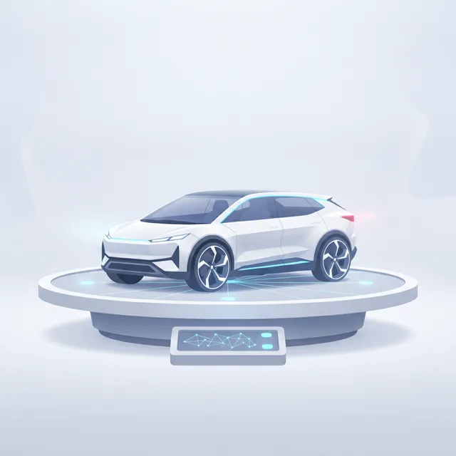 SUV électrique stylisé posé sur une balance, illustration du malus au poids 2026