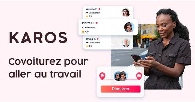 Visuel officiel de l'application de covoiturage domicile-travail Karos
